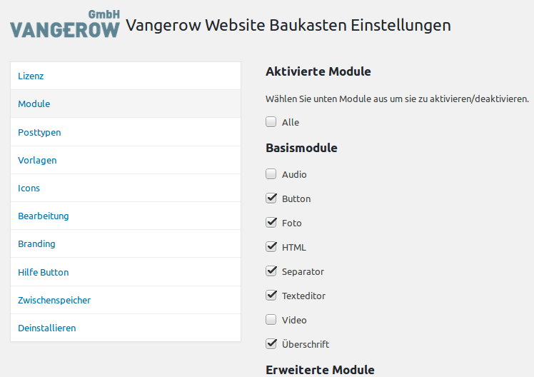 Vangerow Website Baukasten Vorschaubild